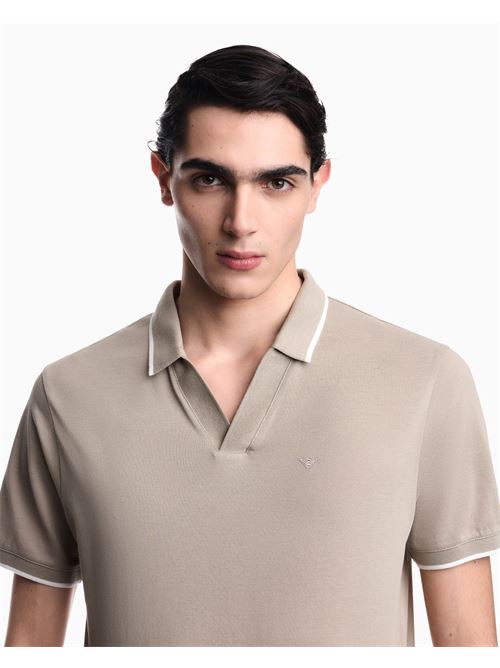 Polo con scollo V in piquet Emporio Armani | EM005852 AF12955.U6161